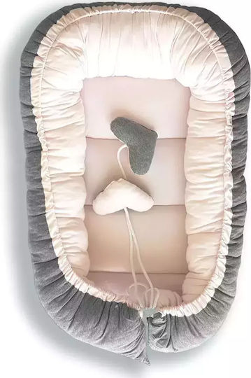 Tuttolina Бебешка възглавница-гнездо Cocoon Grey-Pink