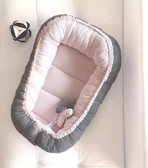Tuttolina Бебешка възглавница-гнездо Cocoon Grey-Pink