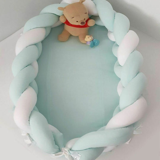 Baby Oliver Βρεφικό Μαξιλάρι Φωλιά Mint/White Baby Oliver Βρεφικό Μαξιλάρι Φωλιά Mint/White