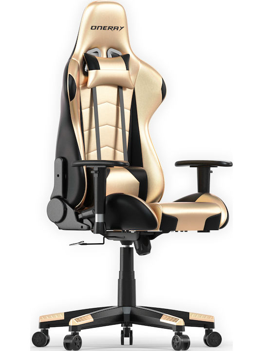 Oneray D0917 Gaming Stuhl mit verstellbaren Armlehnen Gold