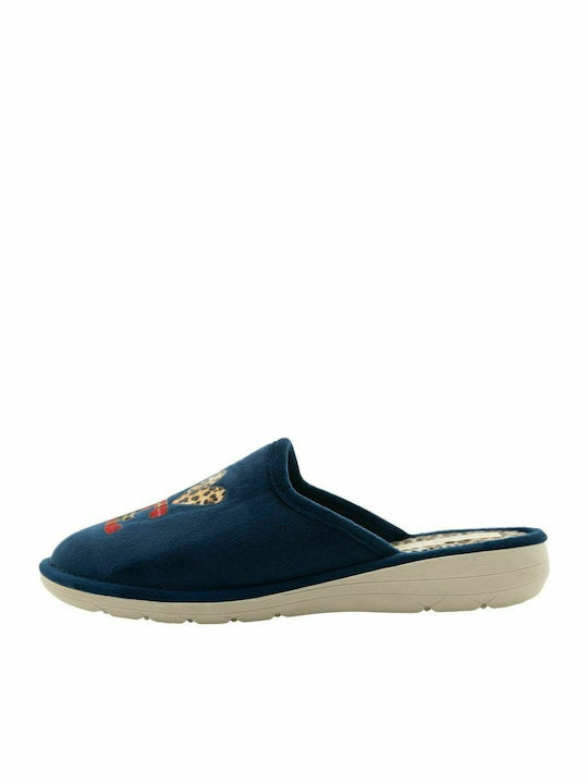 Anatomische Damen Hausschuhe Blau