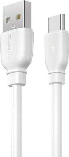 Remax Suji RC-138a USB 2.0 Cable USB-C male - USB-A Λευκό 1m