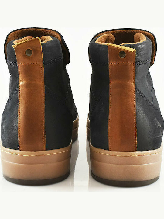 Leder Marineblau Herrenstiefel Anatomisch