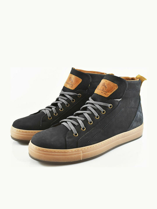 Leder Marineblau Herrenstiefel Anatomisch
