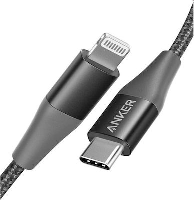 Anker Powerline+ II MFI Geflochten USB-C zu Lightning-Kabel 87W Schwarz 1.8m (A8653H11)