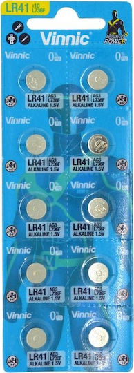 Vinnic Batterie Alkalisch für Uhren LR41 1.5V 1Stück