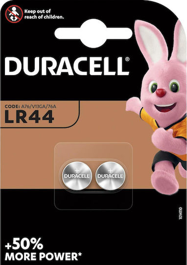 Duracell Long Lasting Power Baterii alcaline Baterii de ceas pentru ceasuri LR44 1.5V 2buc