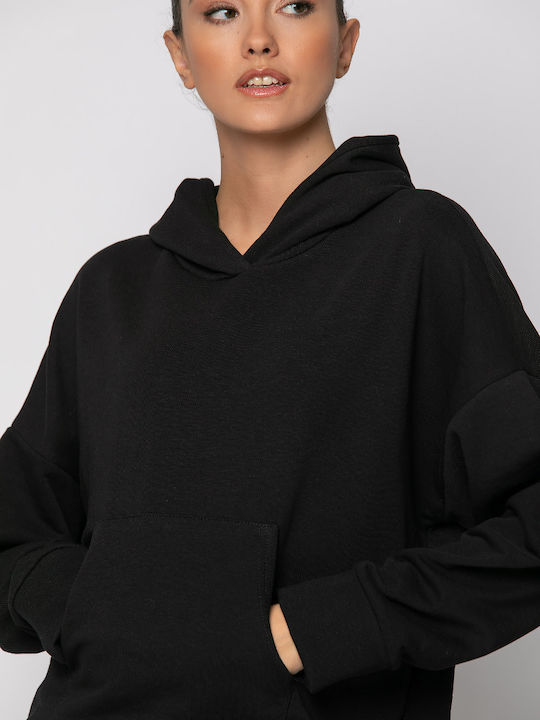 Noobass Women's Hooded Sweatshirt Black