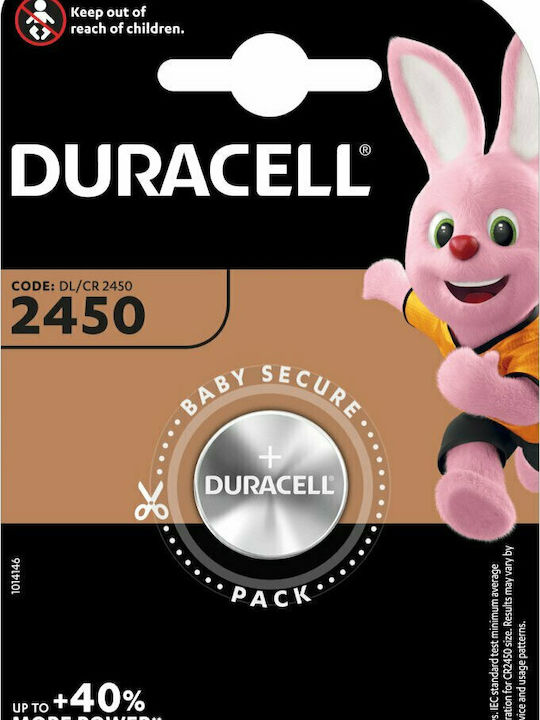 Duracell Electronics Μπαταρία Λιθίου Ρολογιών CR2450 3V 1τμχ