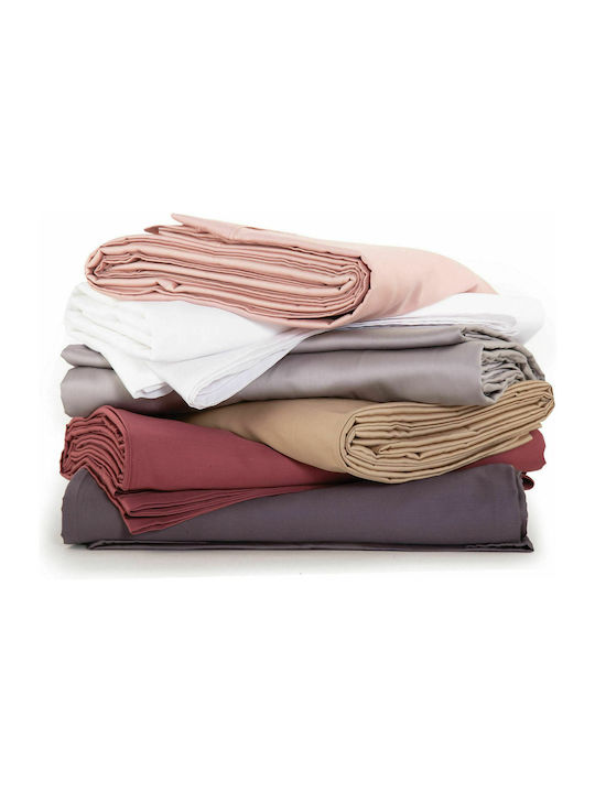 Nef-Nef Homeware Sheet Super-Double with Elastic 160x200+35cm. Elements Bordo