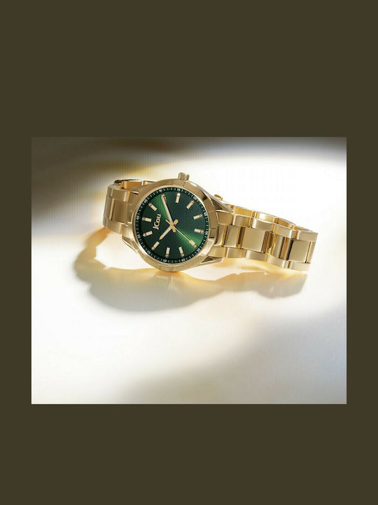 Jcou Estelle Damen Uhr mit Gold Metallarmband