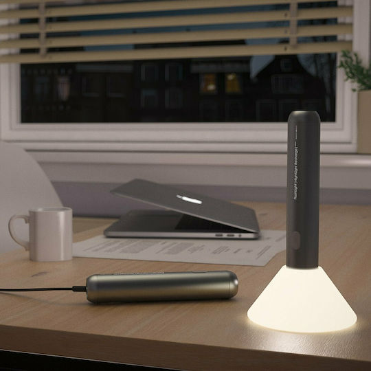 Allocacoc Rechargeable Flashlight LED with Maximum Brightness 600lm White