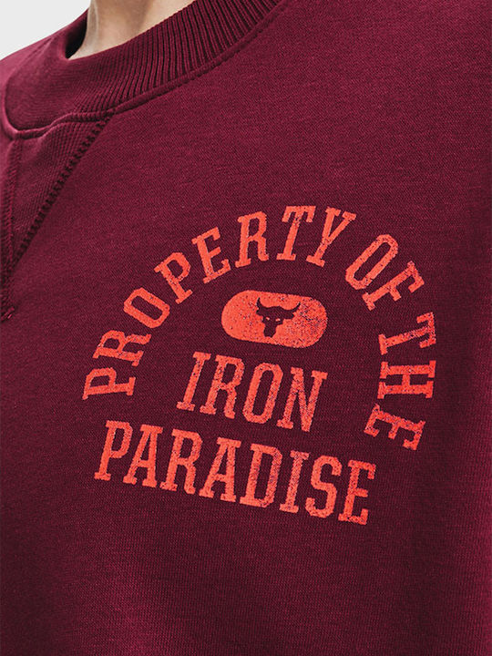 Project Rock Cropped Women's Sweatshirt Burgundy