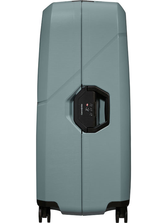 Samsonite Magnum Μεγάλη Βαλίτσα Ταξιδίου Σκληρή Γκρι με 4 Ρόδες Ύψους 81εκ.