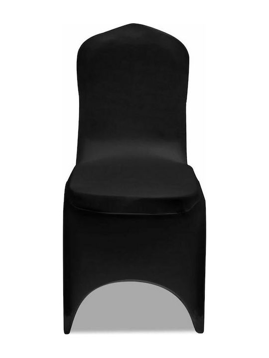 vidaXL Elastic Cover for Chair Black 4 pcs 4pcs 131409