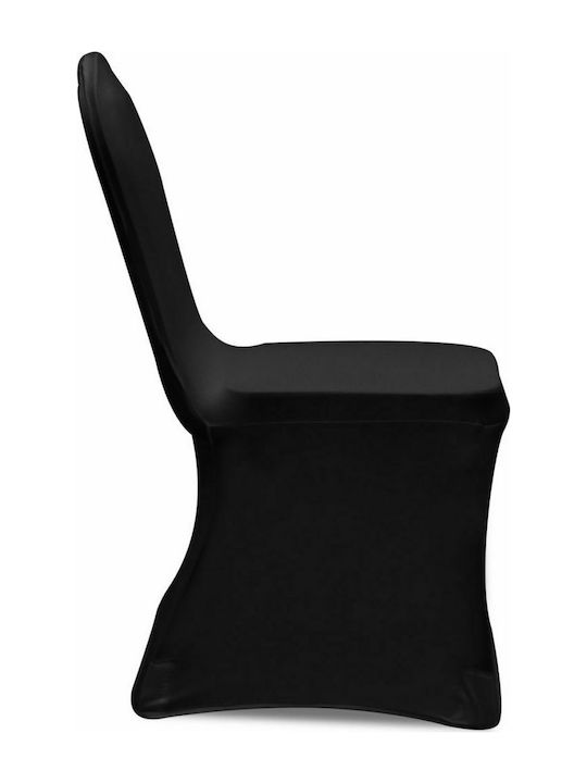 vidaXL Elastic Cover for Chair Black 4 pcs 4pcs 131409