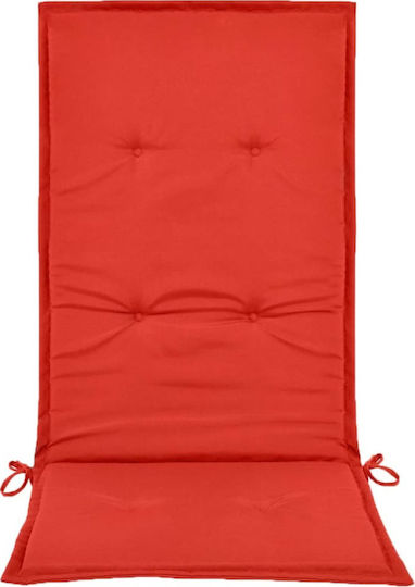vidaXL Pernă Scaunului De Grădină Cu Spătar Roșie Waterproof 2 Bucăți 120x50 Cm