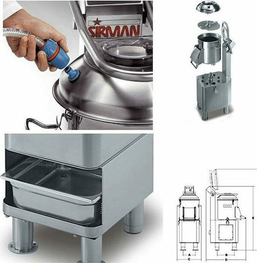 Sirman PPJ 10 SC Gewerblicher Schäler mit Behälterkapazität 10kg 735W