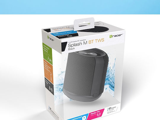 Tracer Splash M Ηχείο Bluetooth 10W με Ραδιόφωνο και Διάρκεια Μπαταρίας έως 8 ώρες Μαύρο