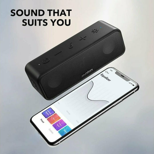 3 Wasserdicht Bluetooth-Lautsprecher 16W mit Akkulaufzeit bis zu 24 Stunden Schwarz