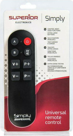 Superior Electronics Universal Τηλεχειριστήριο Simply για Τηλεοράσεις