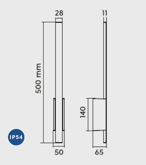 Trio Lighting Επιτοίχια Εξωτερική Πλαφονιέρα LED IP54 7.5W με Θερμό Λευκό Φως Διπλής Δέσμης