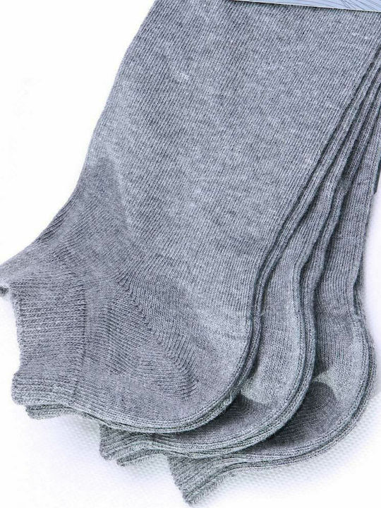 Walk Ανδρικές Μονόχρωμες Κάλτσες Γκρι 3Pack