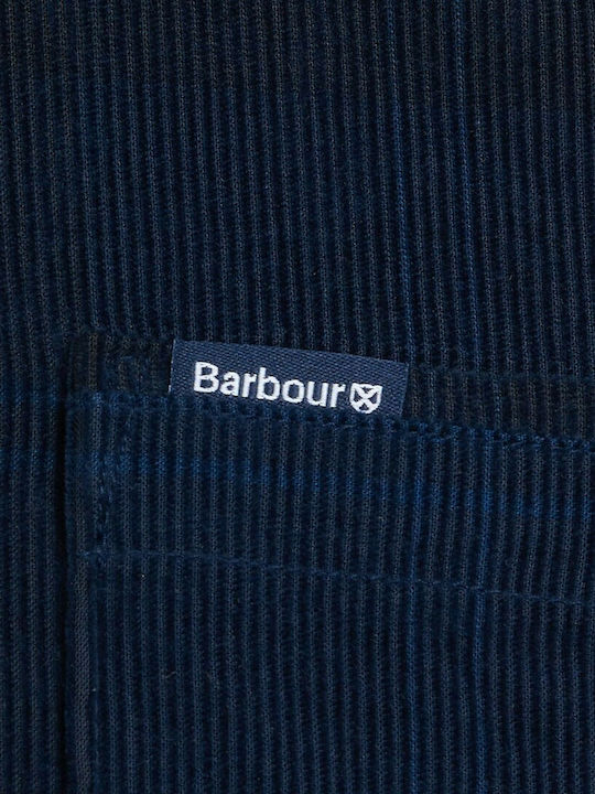 Blair Long-sleeved Corduroy Shirt Checked Navy Blue