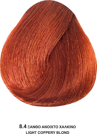 Bioshev Professional Hair Color Cream Ammonia Free Βαφή Μαλλιών Χωρίς Αμμωνία 8.4 Ξανθό Ανοιχτό Χάλκινο 100ml