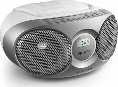 Philips Φορητό Ηχοσύστημα AZ215 με CD / Ραδιόφωνο σε Ασημί Χρώμα