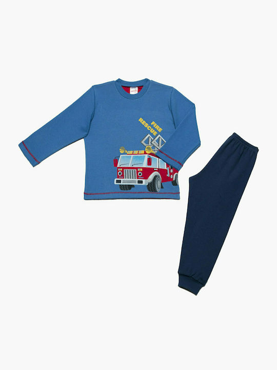 Minerva Kids Pyjamas Winter Cotton Blue