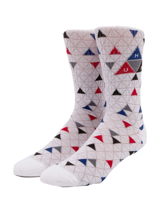 HUF Tt Pattern Șosete cu Model Albe 1Pachet