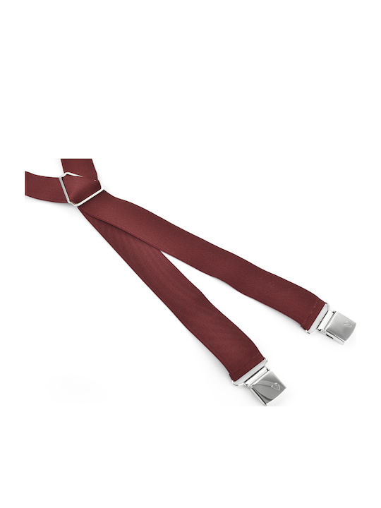 Victoria Suspenders Monochrome Burgundy