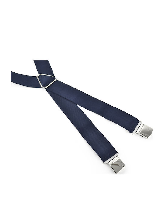 Victoria Suspenders Monochrome Navy Blue