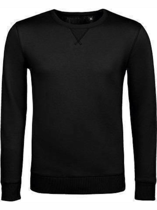 Sol's Sully Νετο Men's Long Sleeve Promotional Sweatshirt Black 02990-312