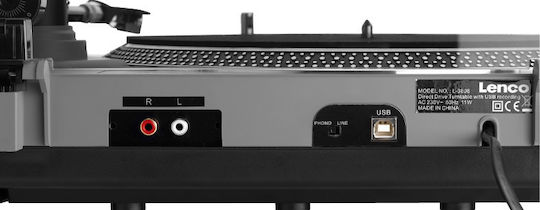 Lenco L-3808 LEN-L3808MG Πικάπ με Direct Drive και Προενίσχυση Γκρι