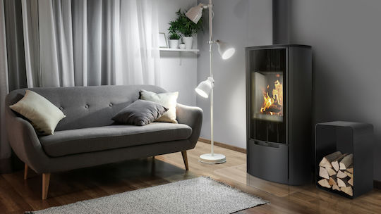 Kratki Stahl Holzofen 6kW Schwarz
