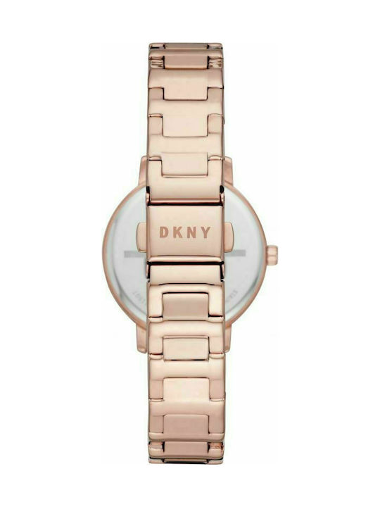 DKNY Modernist Ceas cu Rose Gold Brățară Metalică