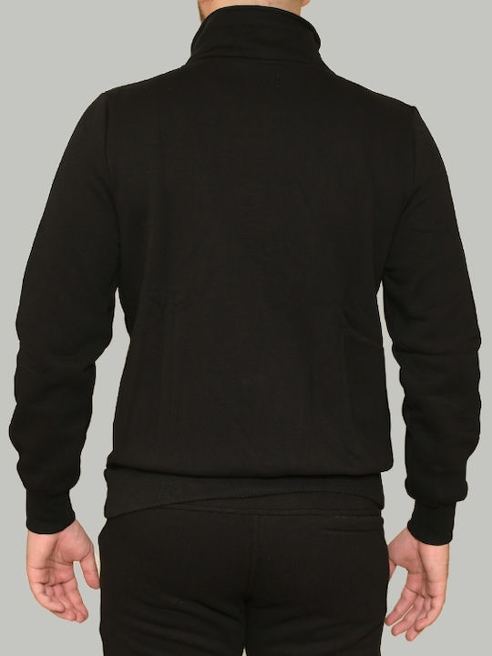 Paco & Co Men's Sweatshirt Jacket with Pockets Black