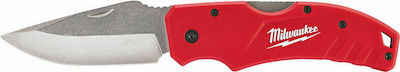 Milwaukee Knife Red with Blade made of Stainless Steel in Sheath