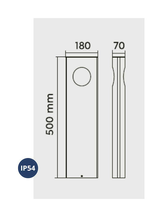 Trio Lighting Katun Small Post Outdoor Floor Lamp 5W with Warm White Light IP54 Black