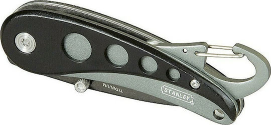 Stanley Edelstahl mit Gürtelclip Taschenmesser Schwarz