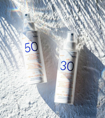 Korres Yoghurt Wasserfest Sonnenschutz Creme Für Gesicht und Körper SPF30 in Spray 150ml