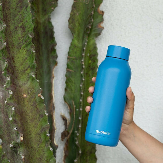 Quokka Solid Bottle Thermos Stainless Steel BPA Free 510ml Blue with Mouthpiece