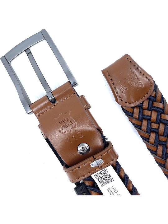 Men's Belt Leather Knitted Multicolored