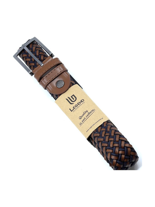 Men's Belt Leather Knitted Multicolored