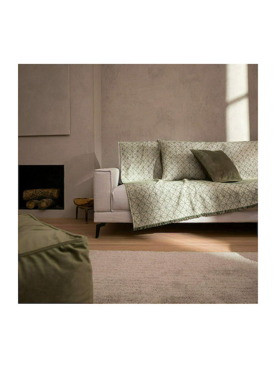 Gofis Home Zweisitzer-Sofa Überwurf Asteroid 180x250cm Pine Green 944/30