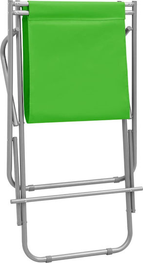 vidaXL Stühlchen Strand mit Hoher Rückenlehne Grün 61cm. Set 2Stück