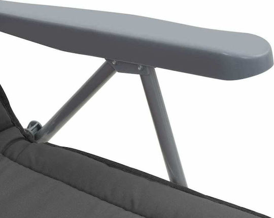 vidaXL Lounger-Armchair Beach with Recline 5 Slots Gray 58x73cm Set of 2pcs