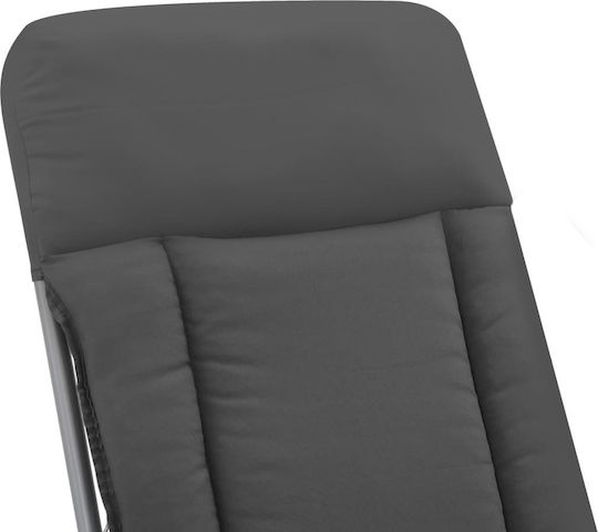 vidaXL Lounger-Armchair Beach with Recline 5 Slots Gray 58x73cm Set of 2pcs